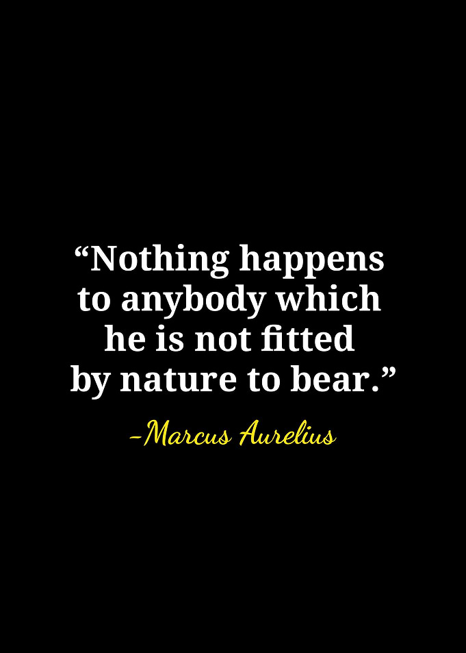 Marcus Aurelius Stoic Quote Poster