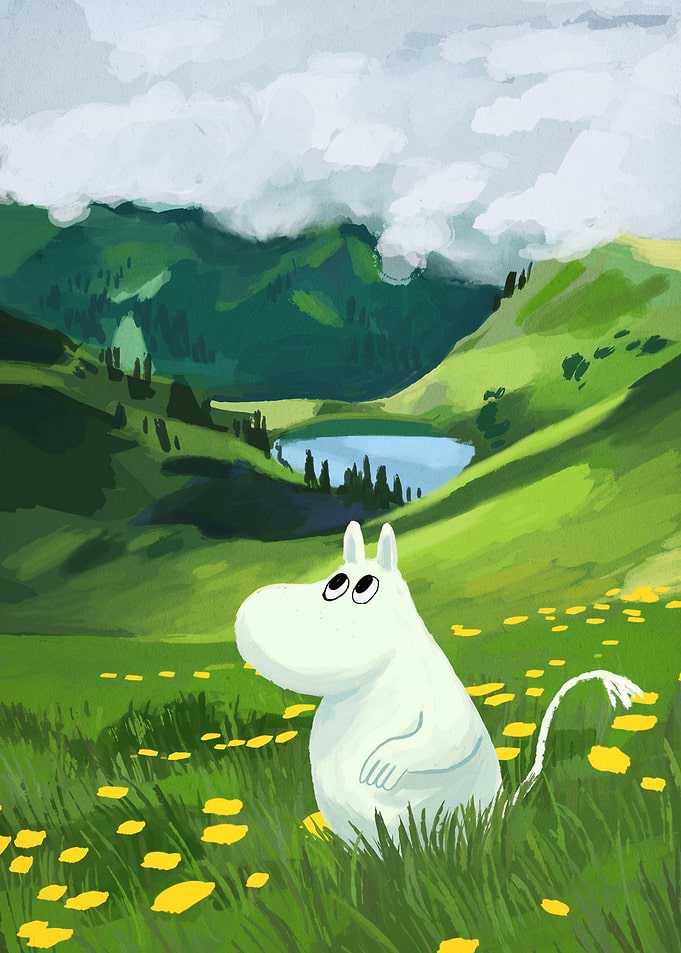Moomin in a Green Meadow