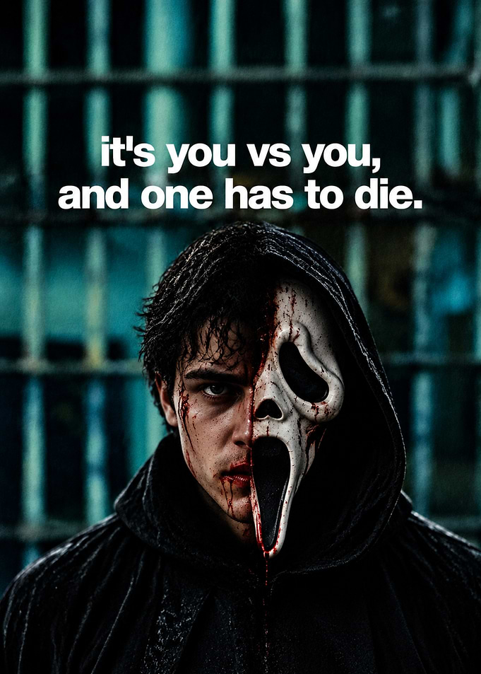 Scream Ghostface Duality Horror Poster