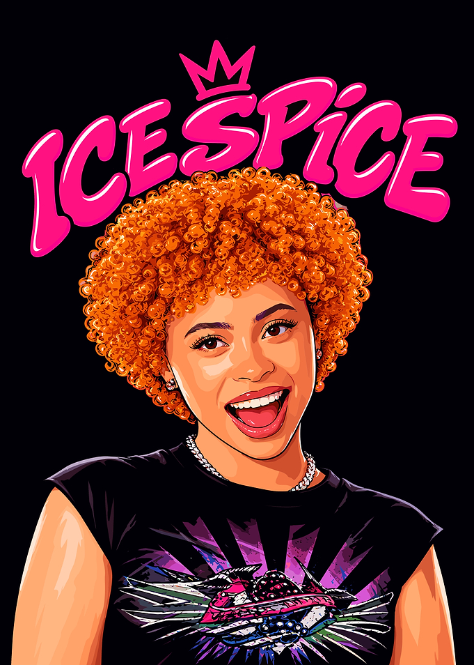Ice Spice Pop Art Portrait