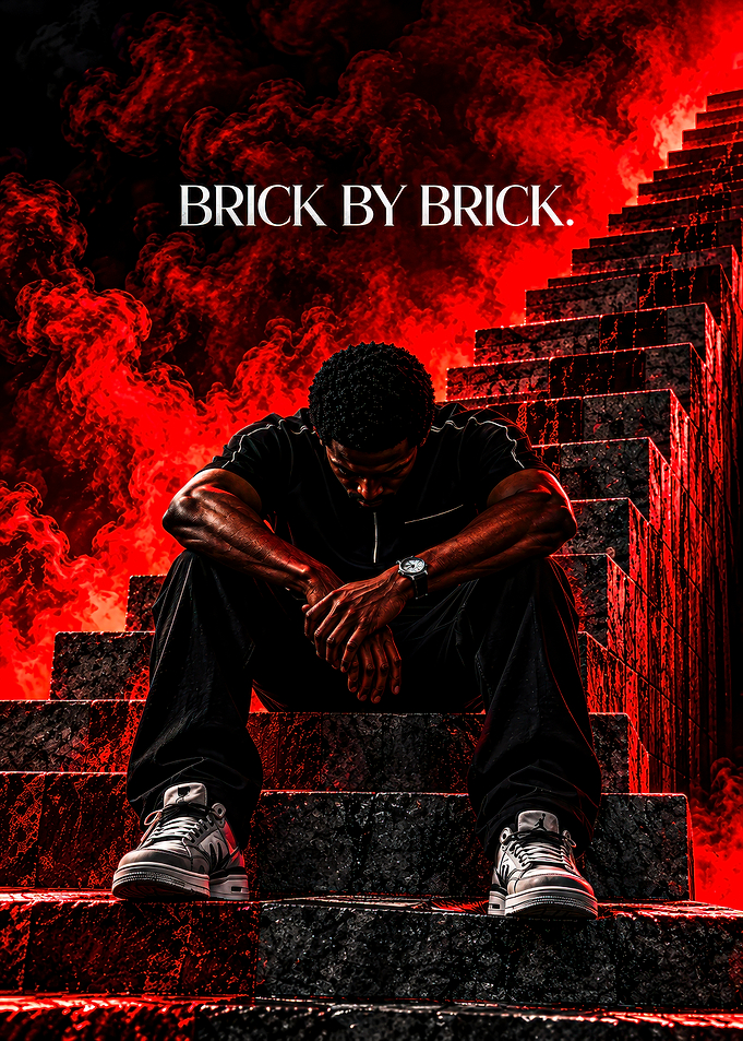 Brick By Brick Inspirational Poster