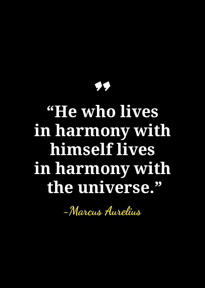 Marcus Aurelius Harmony Quote Poster