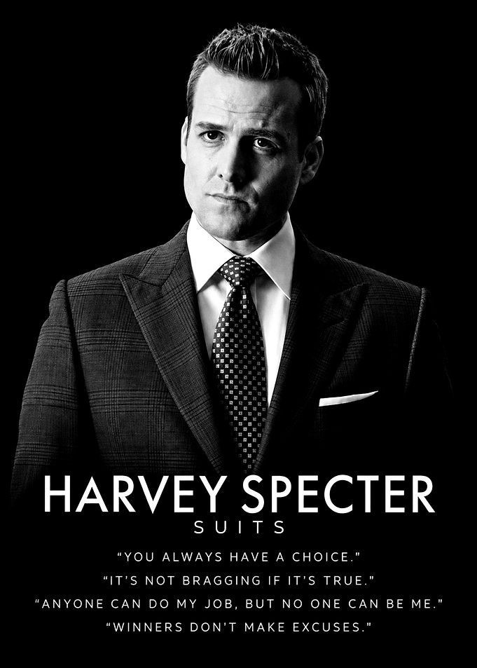 Harvey Specter Suits Quote Poster