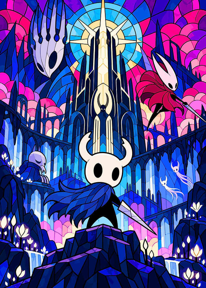 Hollow Knight Stained Glass Art