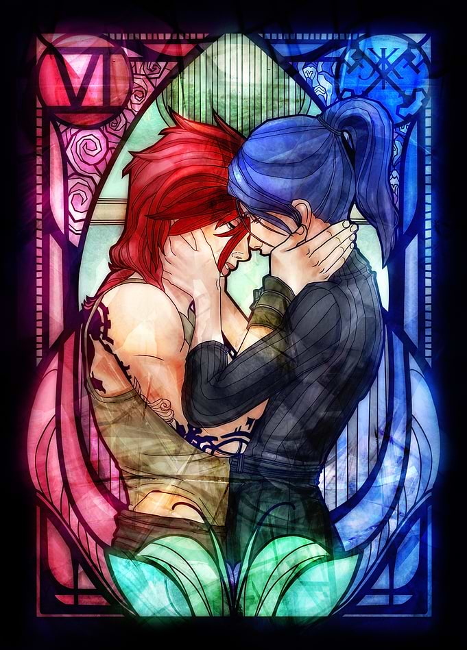 Arcane - Vi & Caitlyn Stained Glass Embrace