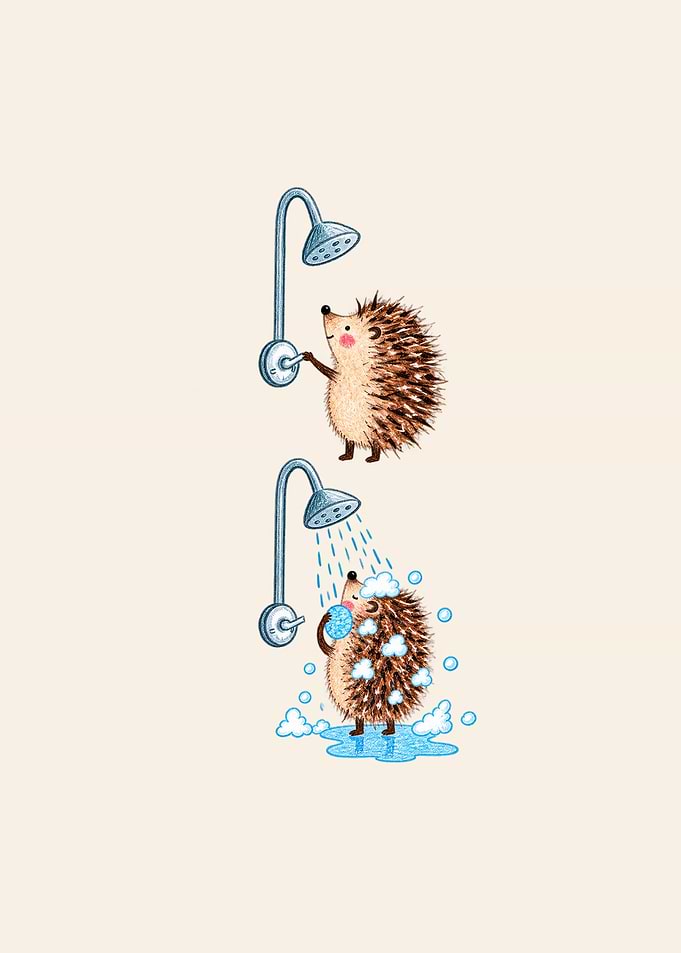 Hedgar the Hedgehog – Shower Time