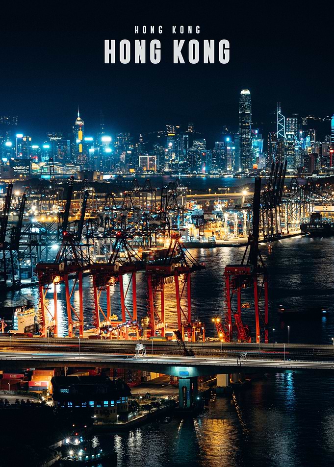 Hong Kong Port Night Skyline