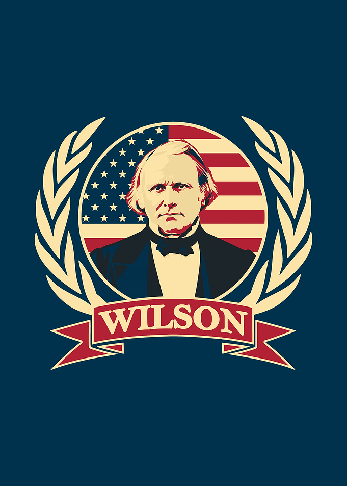 Henry Wilson Laurel Wreath Portrait