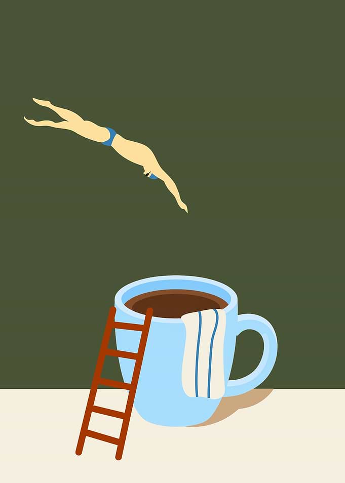 Diving into a Coffee Cup