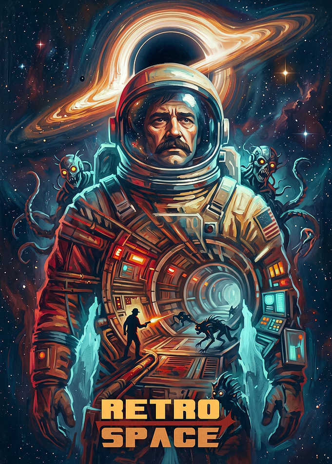 Retro Space Sci-Fi Poster