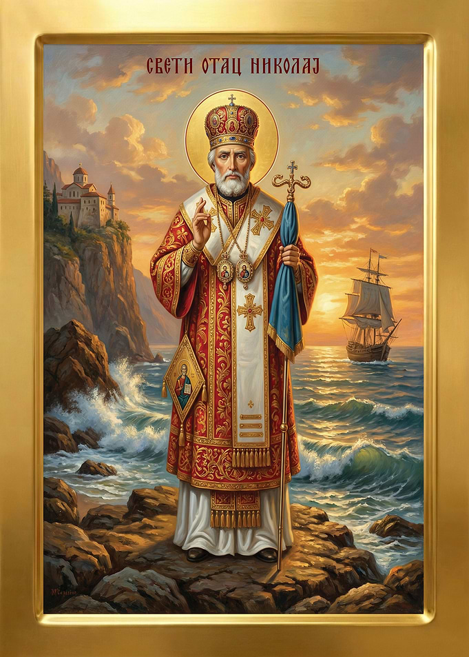 Saint Nicholas ,Sveti Nikola,Orthodox Icon Painting
