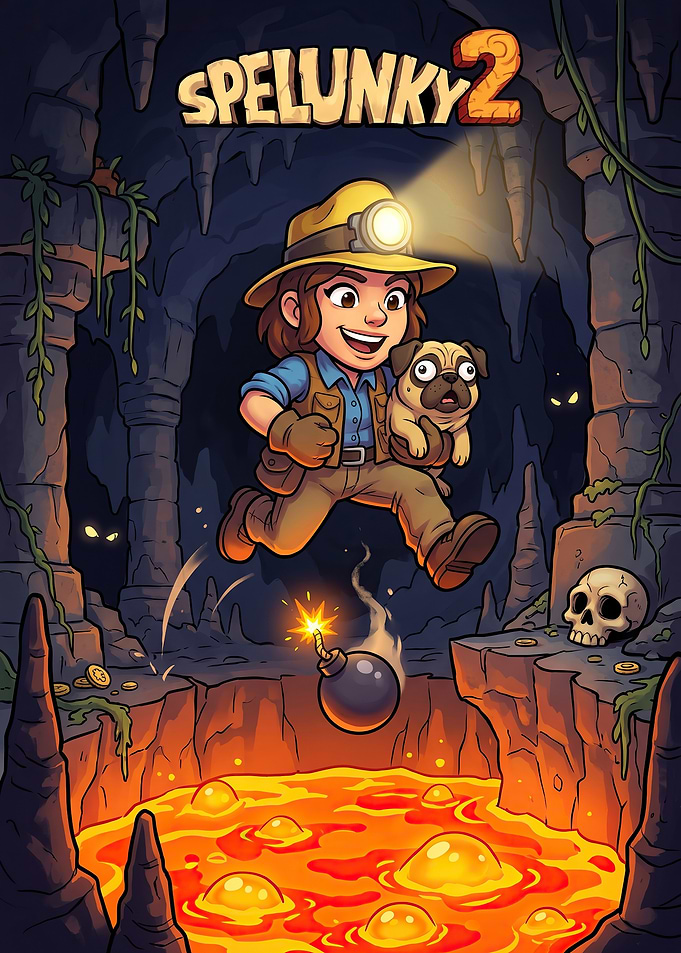 Spelunky 2 Game Poster