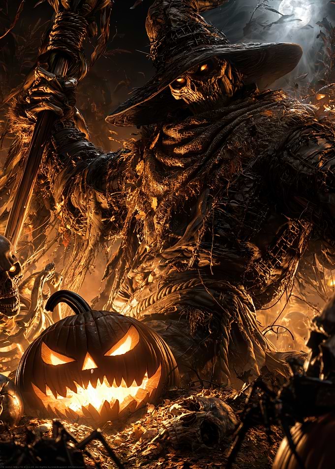 Sinister Scarecrow Halloween Night