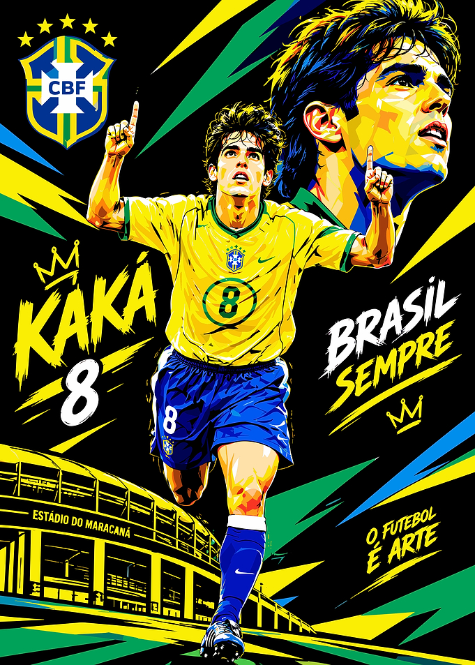Kaka Brazil Football Pop Art Poster