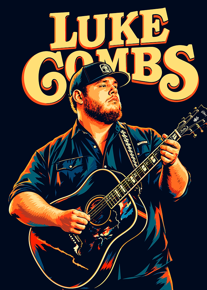 Luke Combs Country Music Poster
