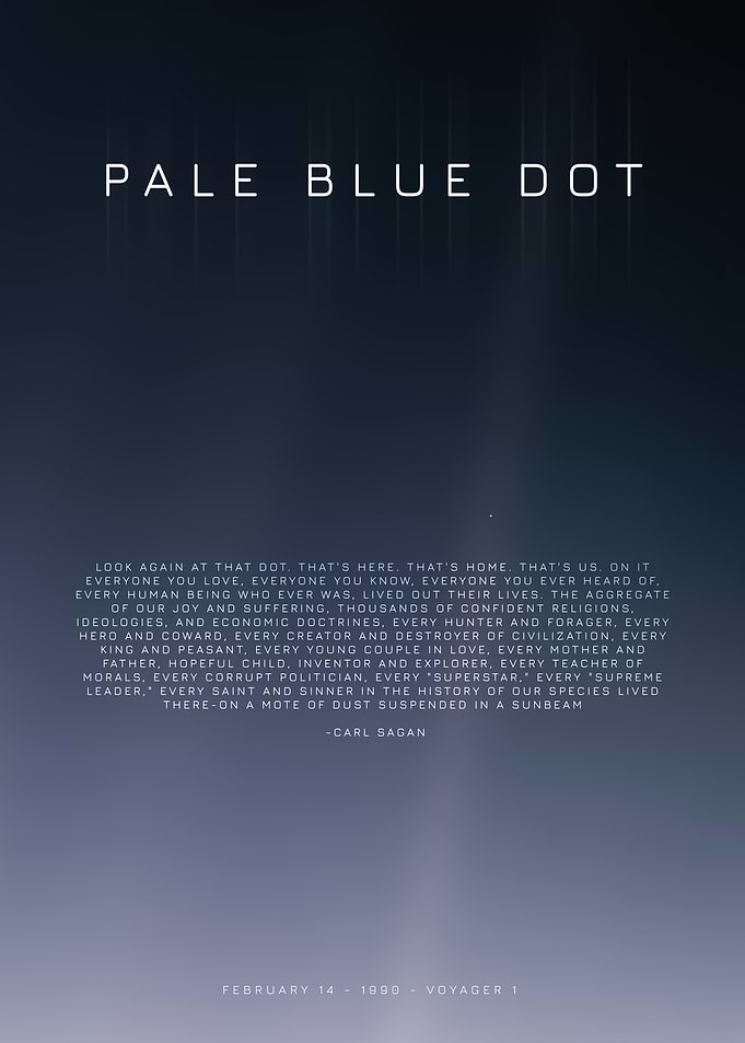 Pale Blue Dot Carl Sagan Poster