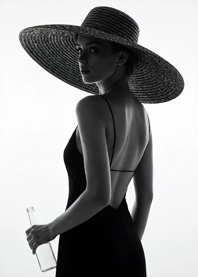 Summer Noir - Wide Hat Silhouette