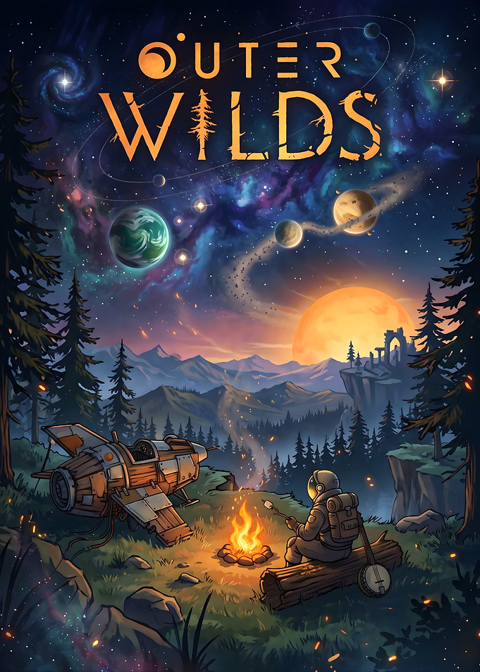 Outer Wilds Space Exploration Poster
