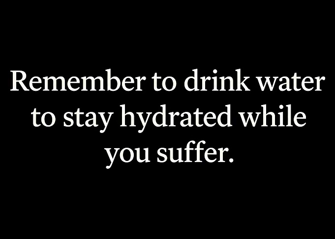 Funny Hydration Reminder Text Art