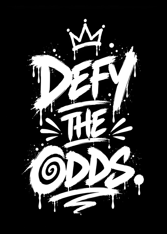 Defy The Odds Urban Slogan Art