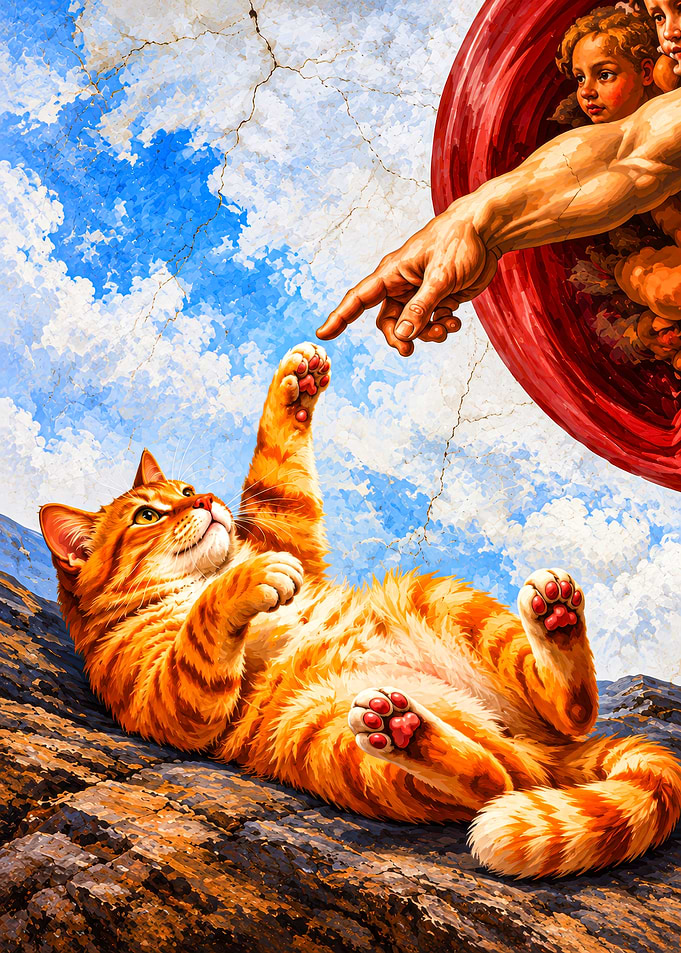 The Creation of Cat Painting