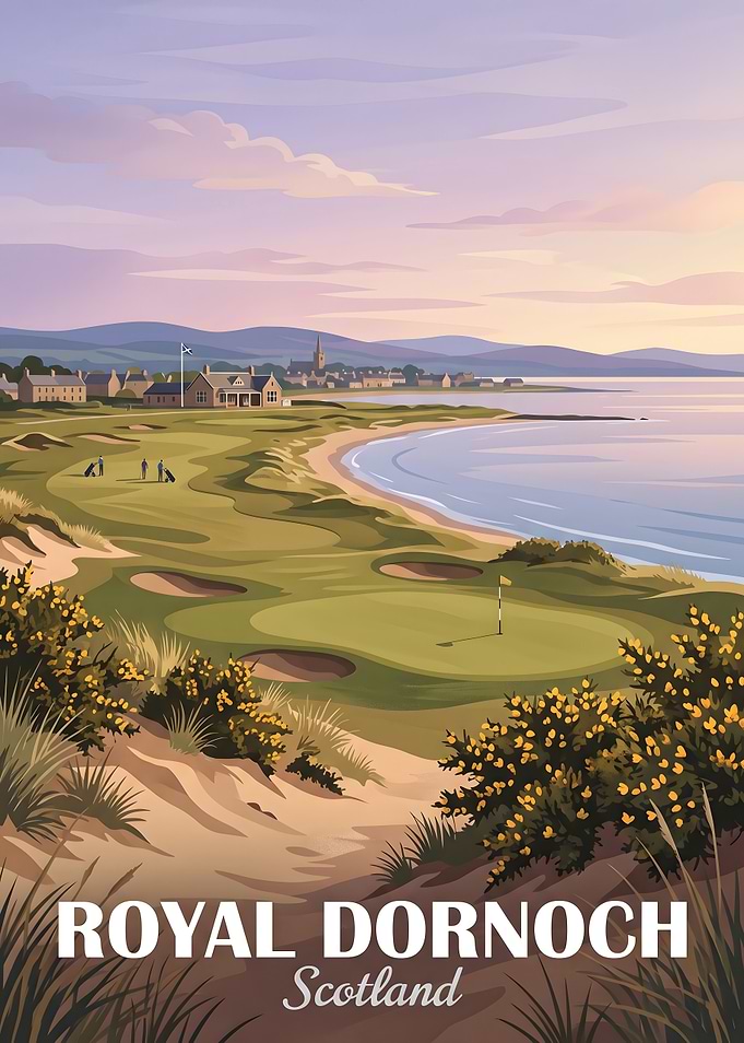 Royal Dornoch Scotland Golf Poster