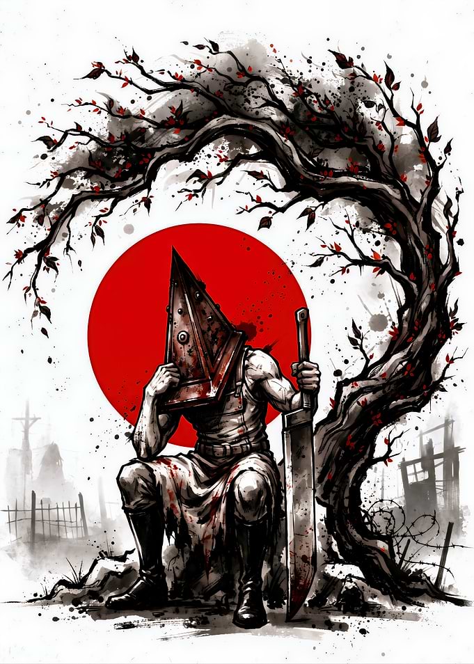 Pyramid Head Silent Hill Game Art