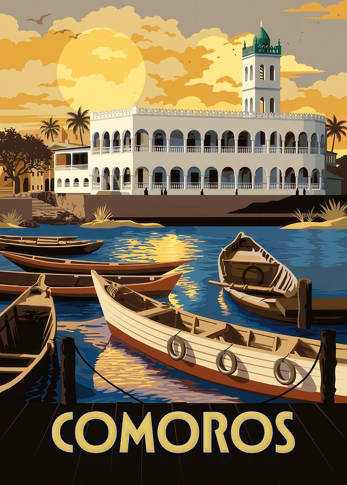 Vintage Travel Poster of Comoros