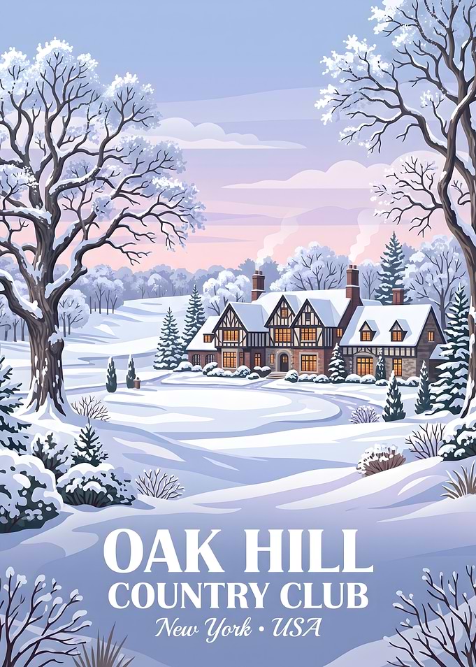 Oak Hill Country Club Winter Poster