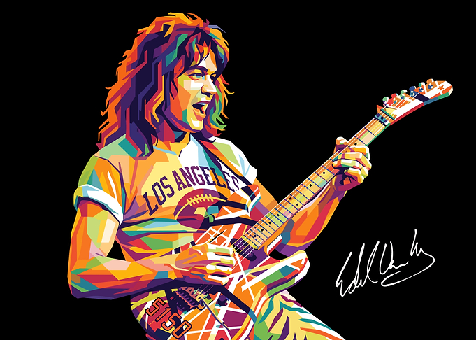 Eddie Van Halen Pop Art Portrait