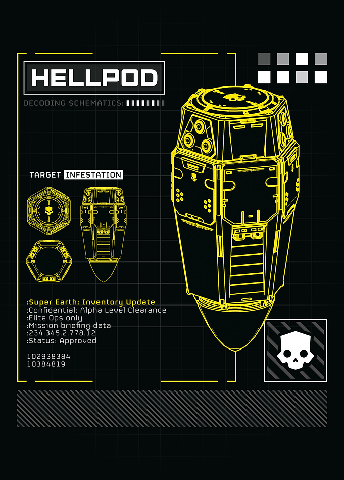 Helldivers II - Hellpod Vertical, Electric Yellow