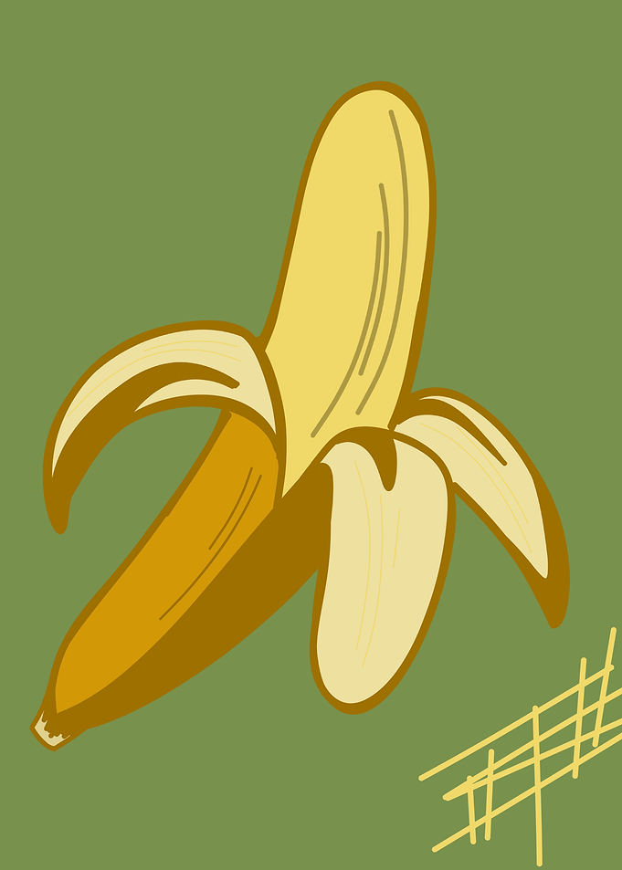Minimalist Banana Illustration