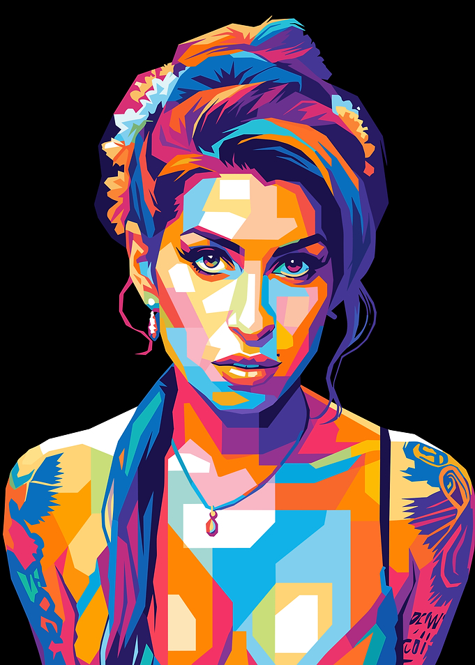 Amy Winehouse WPAP Pop Art Portrait