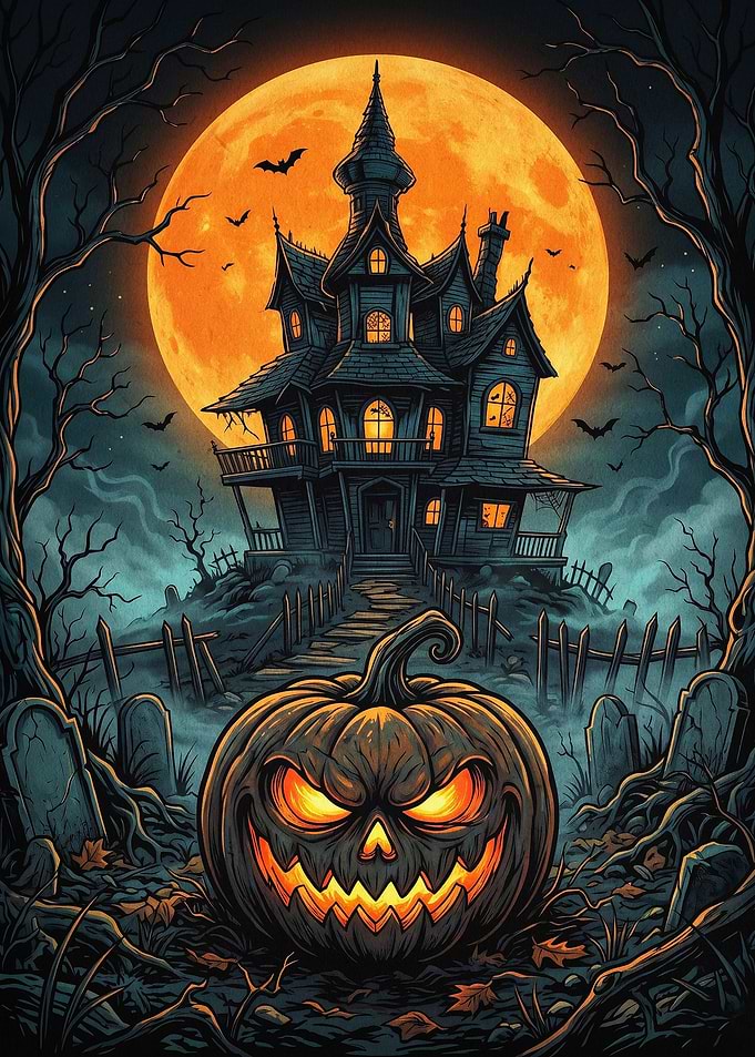Haunted House Halloween Dark Magic