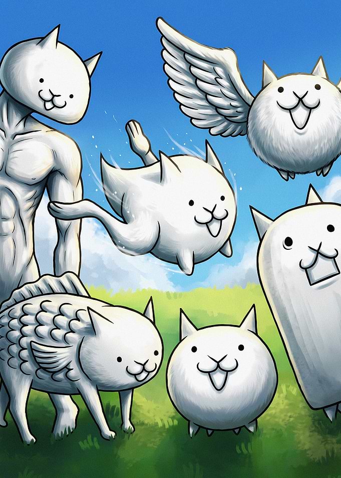 The Battle Cats Characters Illustration