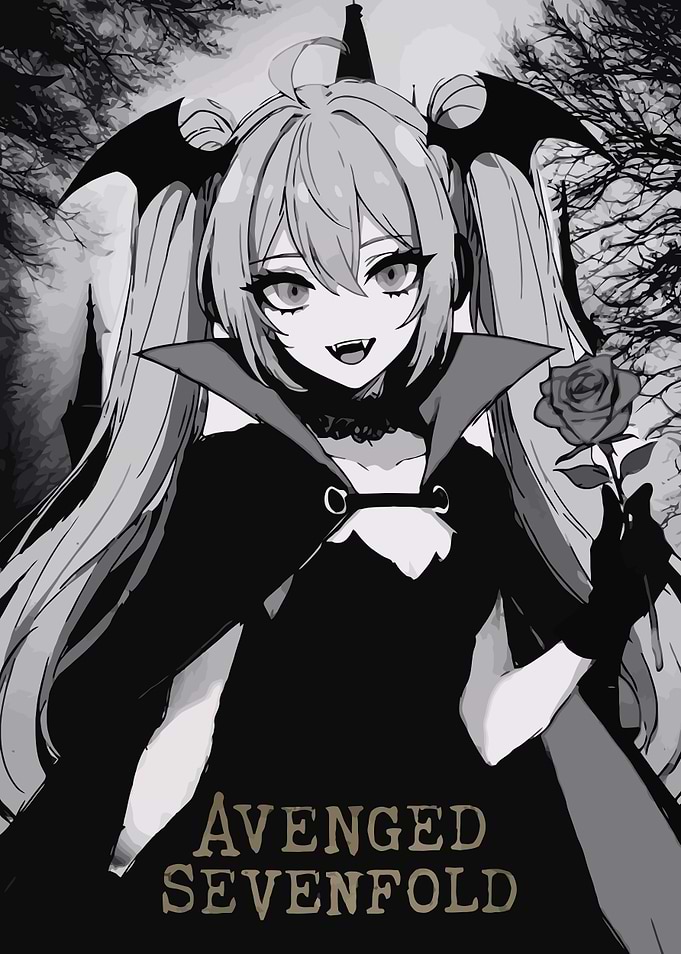 Anime Vampire Girl Avenged Sevenfold Poster