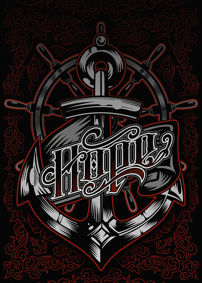 Nautical Hope Anchor Typography Design