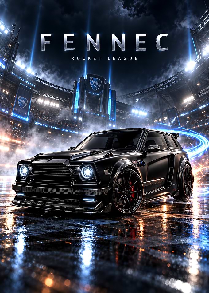 Rocket League Fennec Car Poster