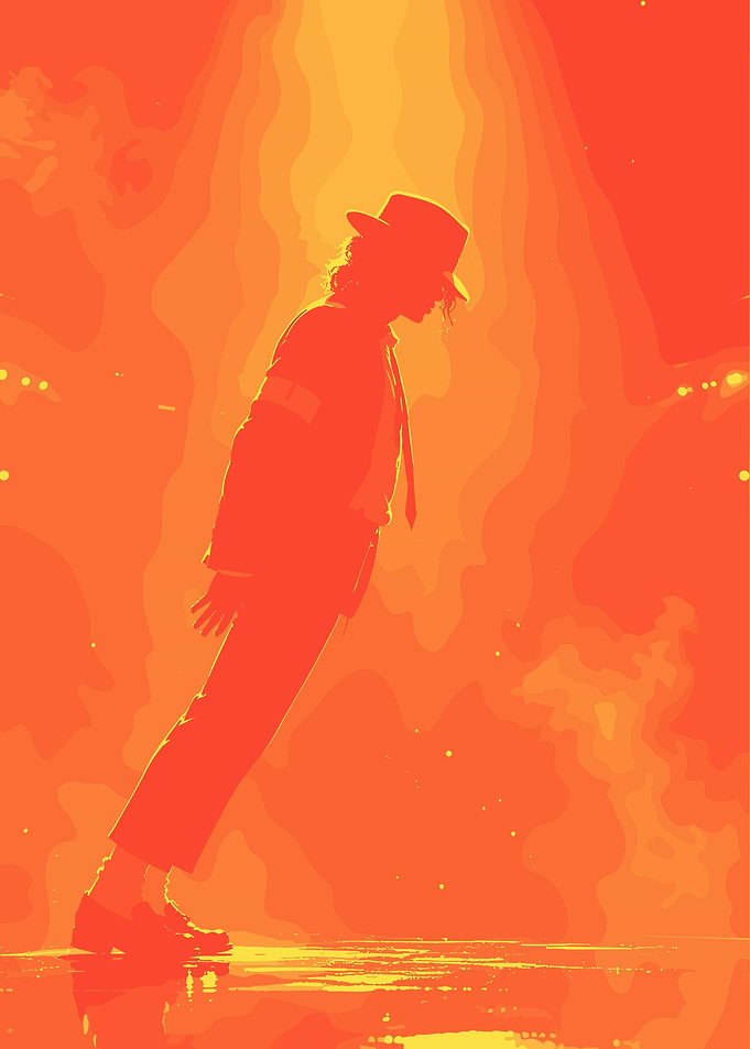 Michael Jackson Anti-Gravity Lean Silhouette