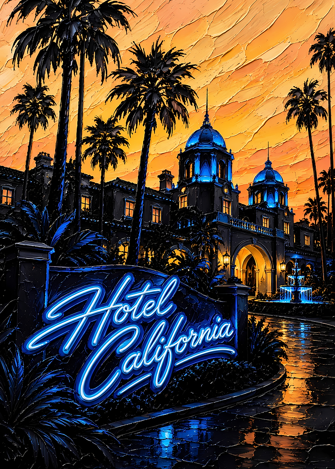Hotel California Neon Sign Art