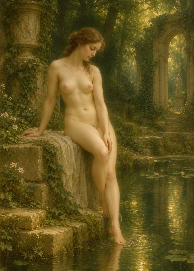 Nymph by the Forest Pool