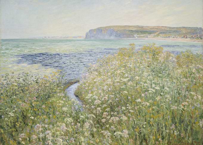 Claude Monet Coastal Landscape Painting