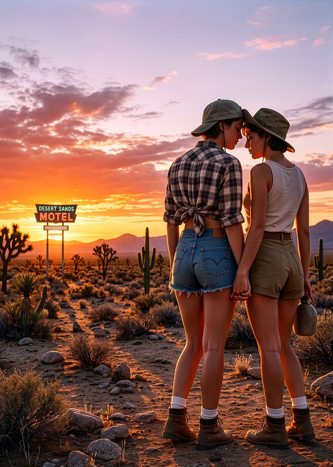 Desert Sands: Two Women at First Light