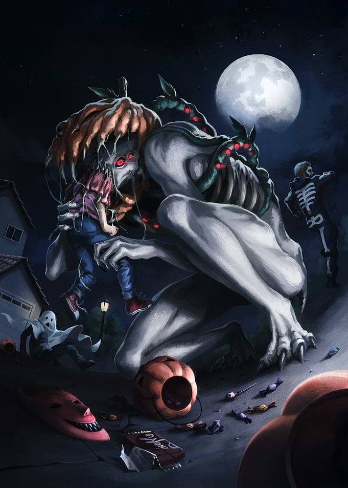 Halloween Pumpkin Monster