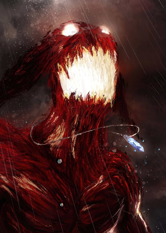 Carnage Symbiote in the Rain