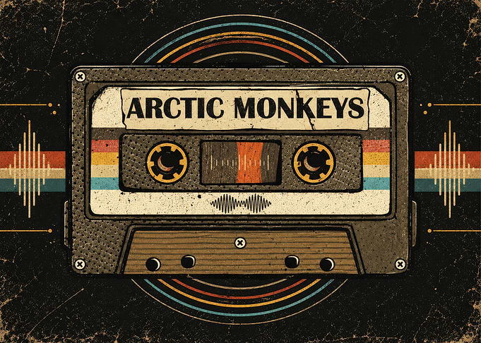 Arctic Monkeys Retro Cassette Tape Art