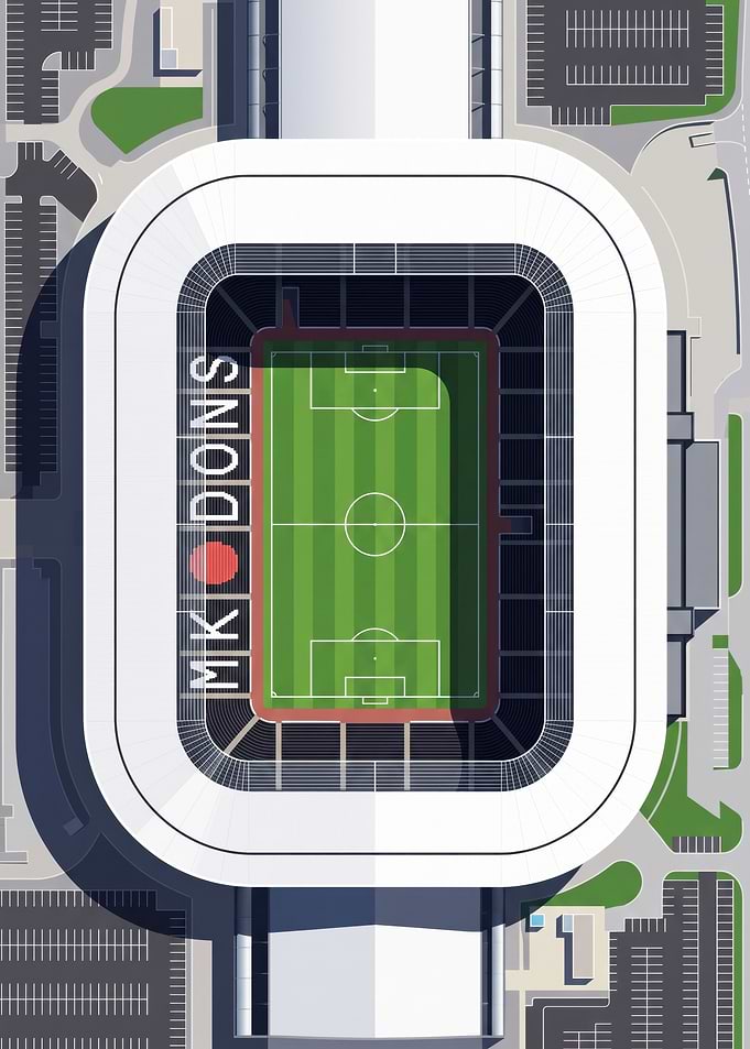 Aerial View of MK Dons Stadium