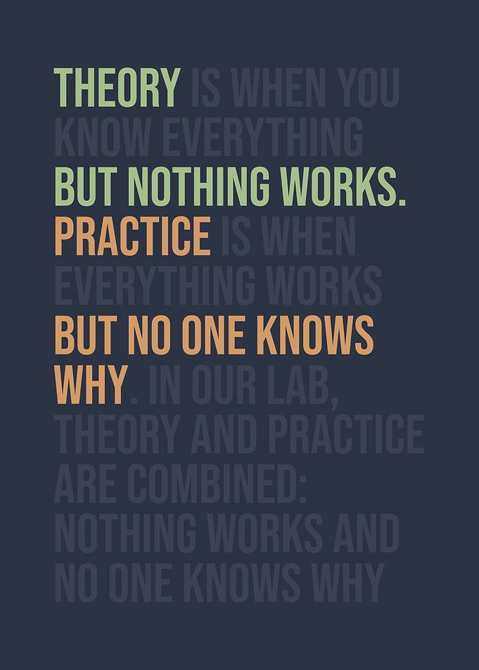 Theory and Practice Lab Quote Poster