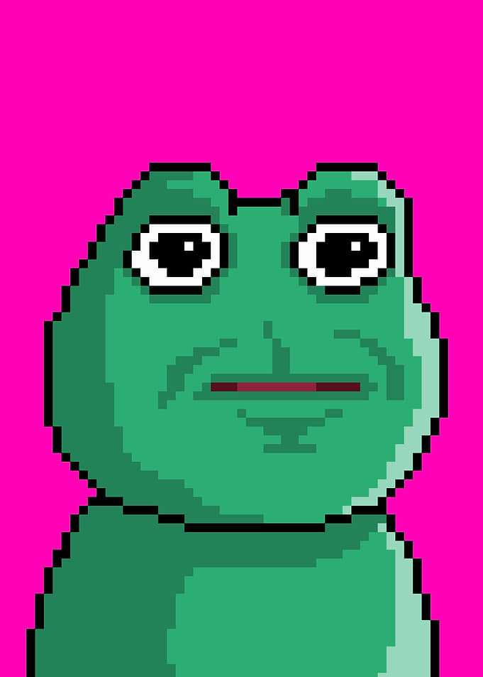 Lost in Thoughts - Pixel Art Frog Portrait