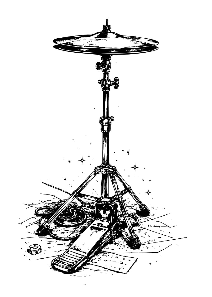 Ink Sketch of Hi-Hat Cymbals